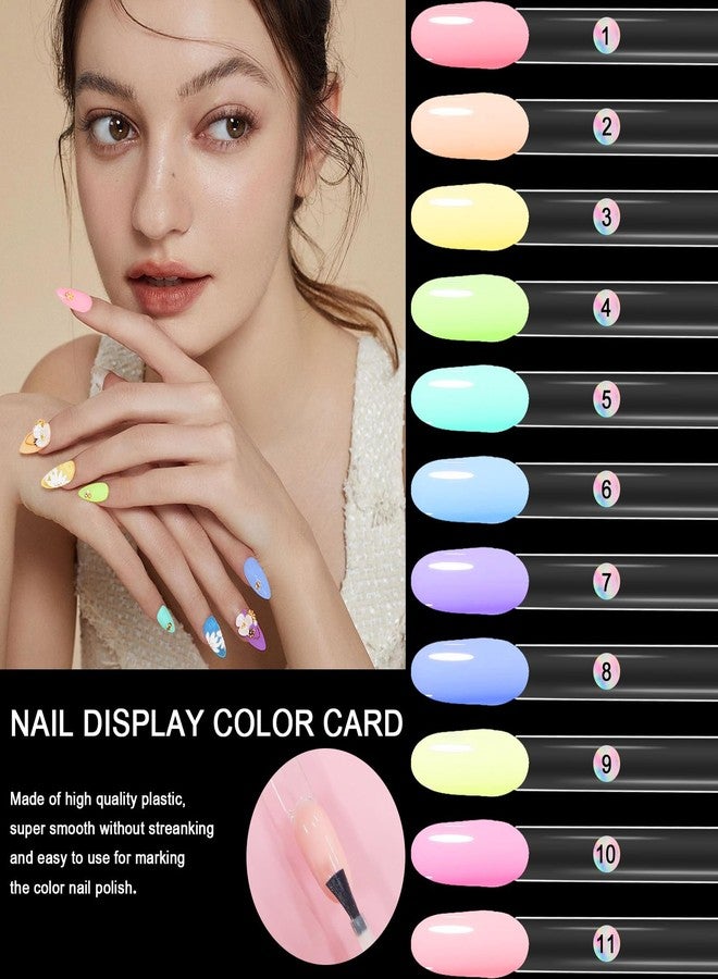 Allstarry 200 Pcs Clear Nail Swatch Sticks with Ring and Numbered Tips Roundhead Shaped Nail Art Polish Display Tips, False Nail Sample Sticks, Sacks of Transparent Nail Practice-Tips for Manicure - Image 3